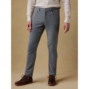 Faherty Stretch Terry 5-Pocket Athletic Fit Pant Slate Mens 31